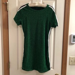 Green Shimmer Mini Dress